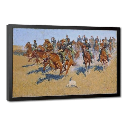 Toile tendue Plaines du sud Frederic Remington 20x30 cm pour bureau