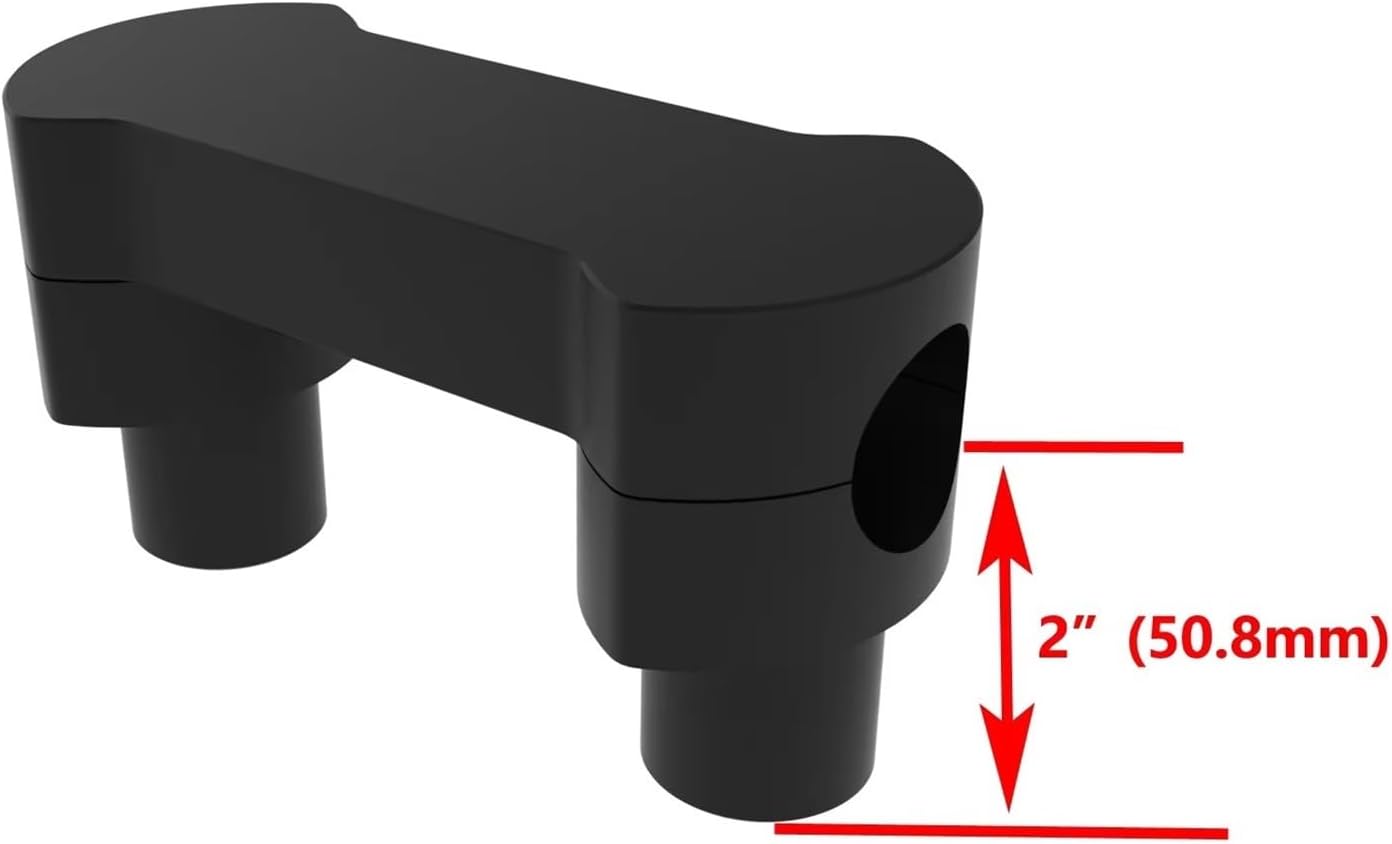 バーライザー オートバイアクセサリー 1インチハンドルバーライザートップクランプキット 高さ2インチ ソフテイル用 スポーツスター用