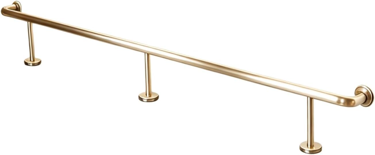Kanduo Bar Foot Rail Kit Bar Foot Rail Kit Indoor & Outdoor Foot Rail Bracket 3.28~16.4ft Bars Feet Rails for Kitchen Library Counter(Champagne Gold,4.0M/13.12FT)