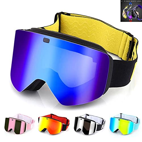 Image of Ski Goggles with Magnetic Layer Polarized Lens Skiing Anti-Fog UV400 Snowboard Men Women Glasses Eyewear