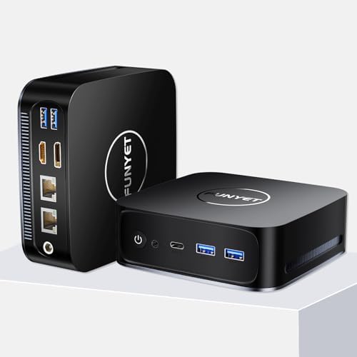 Mini Desktop Computer, Mini PC Gaming PC, with Intel 12th Gen Alder Lake N95(up to 3.4GHz), 16GB DDR4 RAM 512GB SSD, Supports 4K Displays, Windows 11 Pro Black