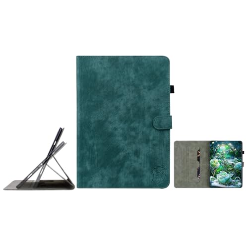 Support Galaxy Tab S5e 10.5 anti-rayures JZ, étui avec rangement stylet motif tigre rétro