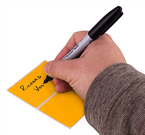 Étiquette orange fluo pour identifier et classer sans laisser de trace - 4