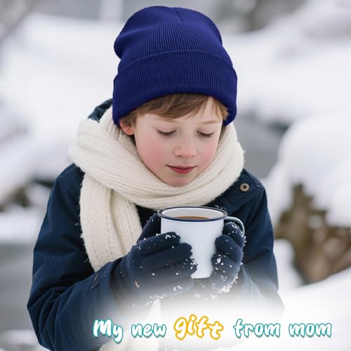 Image of ZOORON Kids Beanie Boys Girls Beanies Children Winter Hats Children Knit Warm Caps Kids Soft Beanie Cap