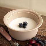 AGUARD Microwave Silicone Steamer for Baby Food, Made In Korea, Oven & Dishwasher Safe to 482°F, Easy Clean, Microwave Pot with Handle & Lid, 100% Food Grade Steamer Bowl (Creme Brulee, 19oz (550ml))