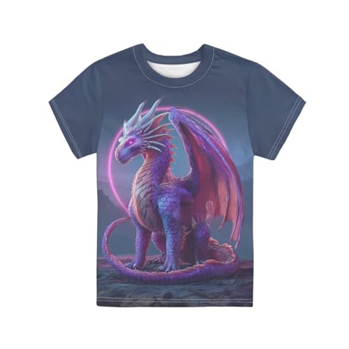 Image of Kids Graphic T-Shirt Boys Girls Novelty Tees Top Short Sleeve Shirts Summer Blouses 3-16