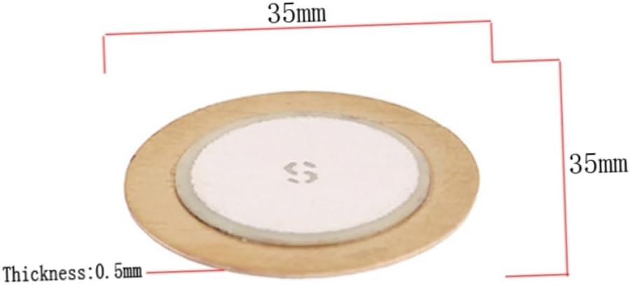 TOYANDONA 10pcs Piezoelectric Discs for Acoustic Guitars and Instruments High Conductivity Copper Ceramic Film Gaskets for Pickups and Mics