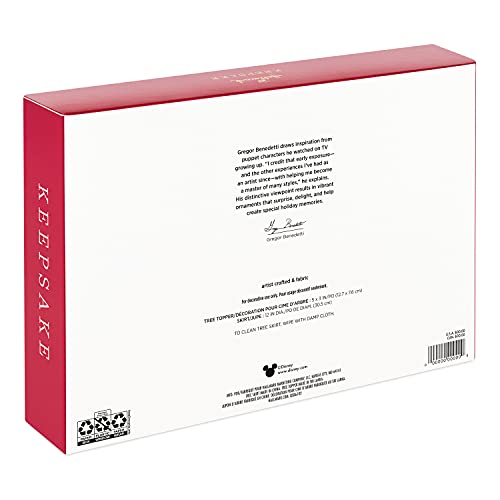 Hallmark Keepsake Miniature 2021, Disney Mickey Mouse Tree Topper And Plastic, Christmas Tree Skirt Set, Mini #TOP3