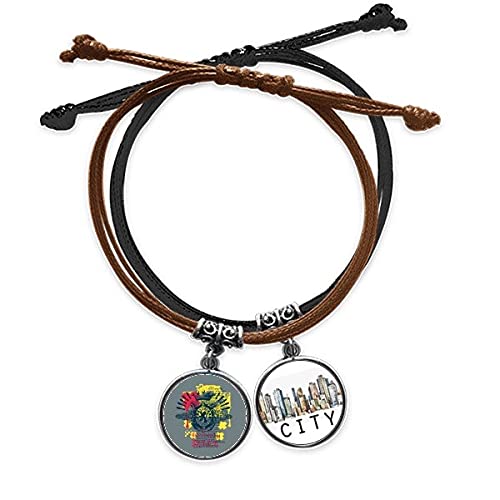 Bracelet corde lion graffitis idéal pour affirmer son style urbain en soirée