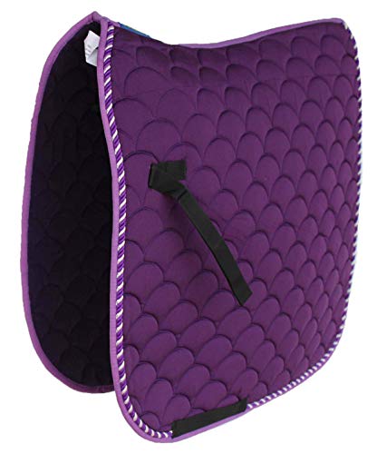 Professional Equine Horse English Quilted Contoured Dressage Trail Saddle Pad Purple 7295PR