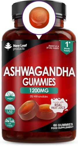 Ashwagandha Gummies 1200mg – High Strength 5% Withanolides - Real...