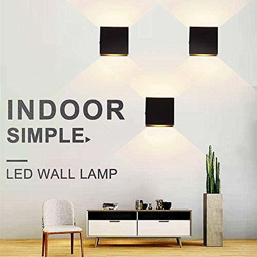 Lightess LED Wall Sconce Hardwired 10W, Set of 2 Modern Wall Lamp Black, Up Down Wall Mount Lights Mini Metal for Living Room Bedroom Hallway Decor, Warm White, O1185TP - Image 4