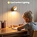COOZAMING LED Wall Mounted Lamps, Battery Operated Rechargeable Wall Lights, 3CCT & Dimmable, 360°Rotation with Magnetic Ball, Cordless Wall Sconces for Picture Bedside Bedroom Reading, Wood-2 Pack