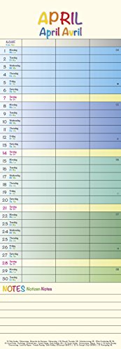 Regenbogen 2019 Streifenkalender: Bunter