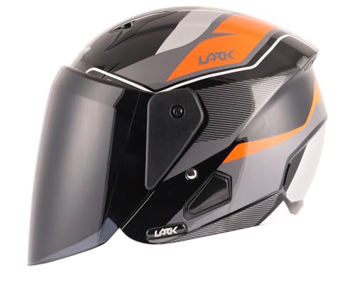 Image of Lark Legend Black Orange Helmet-L