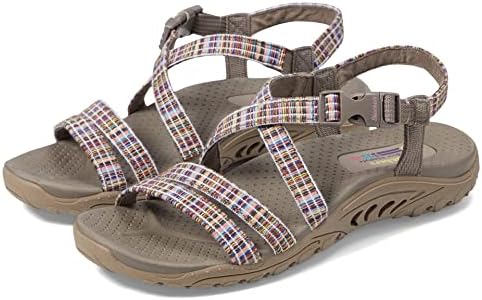 Skechers Women's Reggae-Bold Ambition Sport Sandal, Taupe Multi, 9 | Image 3