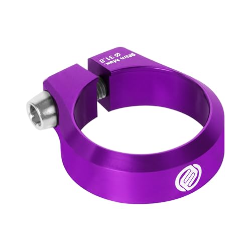 FIFTY-FIFTY Bike Seat Post Clamp Aluminum Alloy Bicycle Seatpost Collar 28.6/29.8/31.8/34.9/36.4/38.6mm Bicycle Seat Tube Clip for Most MTB Road Bikes (31.8mm Purple)