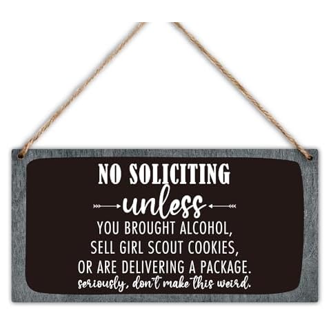 YUEXLL Funny No Soliciting Sign Cover