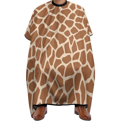 Peignoir de coiffeur cape de barbier motif girafe taille unique réglable