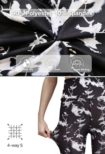 Image of Women's Polyester Stretchable Gym Shorts with Side Pockets High Waist Slim Fit Above Knee Length Activewear Tights Gym Fitness Cycling Running Yoga Shorts for Women