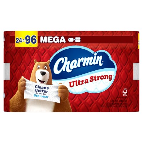Image of Charmin Ultra Strong Toilet Paper 24 Mega Rolls, 220 Sheets Per Roll