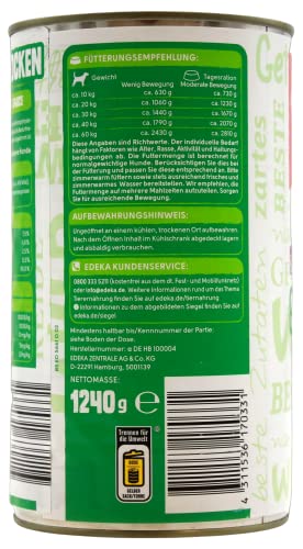 Edeka Gut & Günstig Saftige Brocken mit Wild in feiner Sauce, 6er Pack (6 x 1,24 kg)