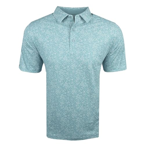 Callaway Golf All-Over Chev Printed Polo Aquifer Large Blue miniatura 1
