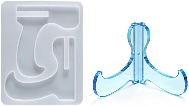 Soporte para teléfono móvil Molde de silicona DIY Asamblea Teléfono móvil Marco de fotos Soporte de cristal Resina epoxi Molde de fundición