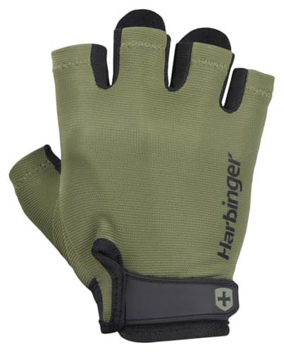 Harbinger Power Weightlifting Gloves, Padded genuine leather palm provides firm grip with reinforced high-touch areas