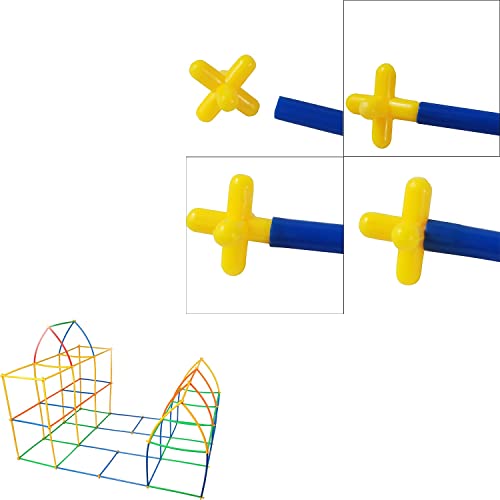 Image of Gambit Bulid Structures Interlocking Play Mat 4D Blocks Set (200 Pieces) Smart Activity Fun and Learning Train Blocks for Kids - Multi-Color