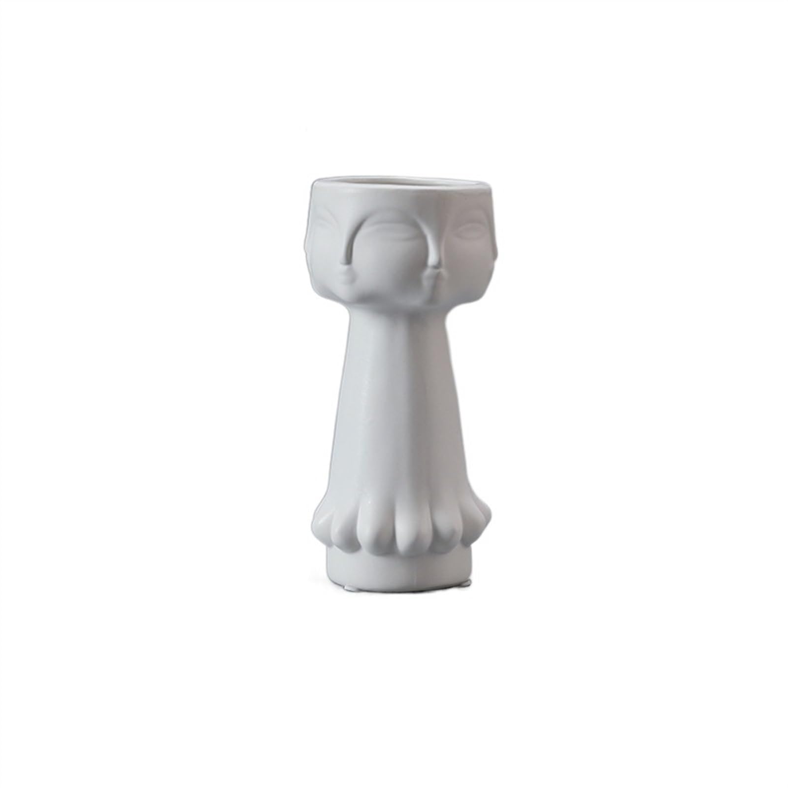 Bzgpmfud B Vase Desktop Flower White Glazed Face Ceramic Decoration Home Living Room Dining Tabletop(B)