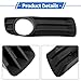 ACROPIX Fog Light Grill Front Lower Bumper Fog Light Cover Inserts No.4805930AA for Chrysler 300 2005-2010 Black ABS 1 Pcs Front Right Car