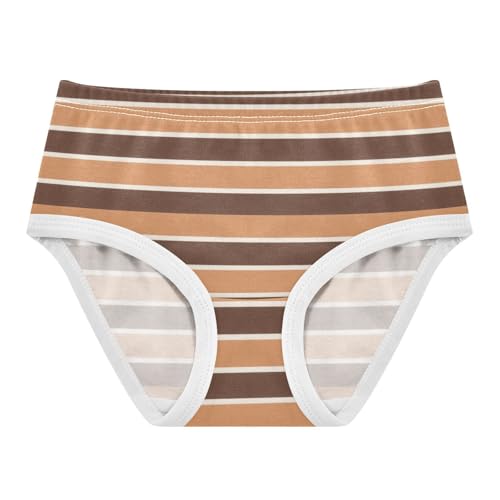 Yellow Brown Stripe Toddler Girls's Underwear 2T 2300867