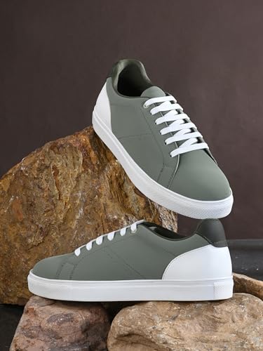 Image of Centrino Women Casual Shoes | Colorblock Sneakers with Ultra Soft Cushion Lace-Up Shoes All-Day Comfort | Trendy & Lightweight Design | Low Top Flat Sole(7611)