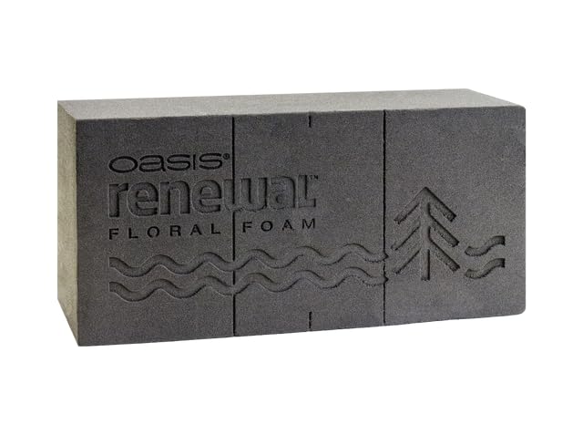 OASIS® Renewal™ Floral Foam, 20 Brick Case– Plant‑Based Professional Florist Foam,No Dyes or Colorants, Excellent Flower Life, Non‑Toxic & Certified OK Biobased