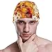 susiyo Autumn Falling Maple Leaves Mens Swim Caps Polyester Swimming Hat for Adult and Youth