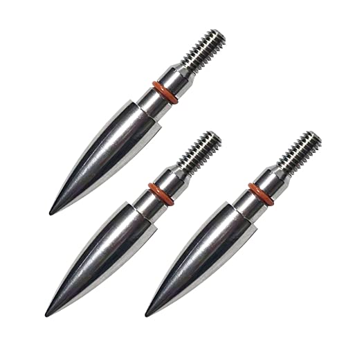 Image of 100 /125 /150 /200 /300 Grains Archery Field Points Practice Field Tips, Archery Target Practice Hunting Arrow Tip for Recurve, Compound Bow Crossbow, Stainless Steel Screw in Broadheads