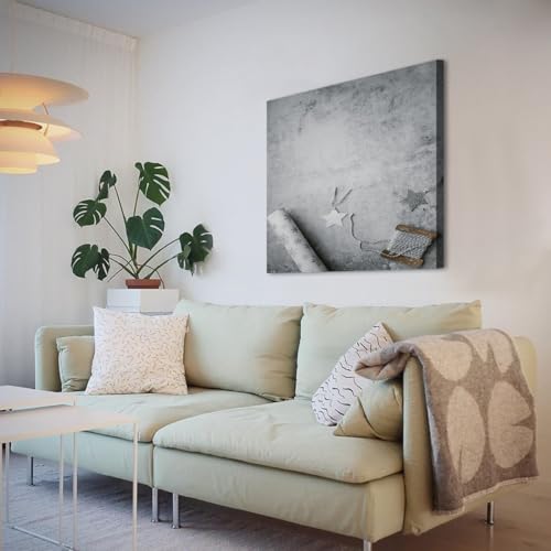 Œuvre d’art image TOANGWALL tableau gris abstrait pour mur vide 50x50 - 3