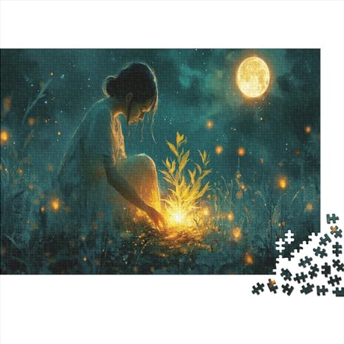 Puzzle de noche de luna de 500 piezas para relajarse en casa con un juego educativo