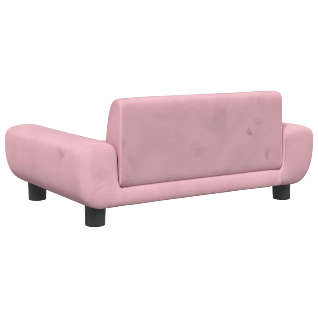 Homgoday Canapé pour enfants, rose, 70 x 45 x 33 cm, en velours, canapé, salon, canapé, salon, canapé, canapé, jardin, salon, terrasse extérieure, mobilier