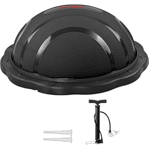 Yes4All 880LBS Premium Half Ball Balance Trainer, Stability Ball, Half Yoga Ball, Combo with Pilate Ball and Resistance Band for Exercises, Home Gym, Full Body Workouts