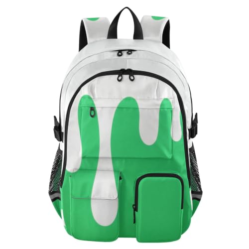Mochila para laptop de 17.5 pulgadas con diseño ergonómico de helado verde para el trabajo