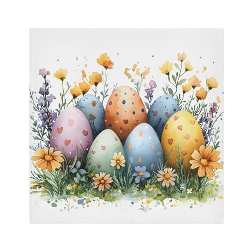 Servilletas de Tela Estampado Huevos de Pascua Set x6 miniatura 1
