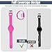 NQEUEPN Kids Wristband for Airtag, Waterproof Silicone Bracelet for kids Adjustable Soft Watch Band for airtag for Toddler Child GPS Tracking Tagging (luminous pink)