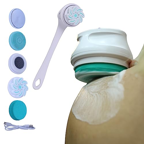Handy Tools Store HTS-PARENT Hts® 7 In 1 Complete Care Electric Body Brush Sonic Scrubber, Waterproof Ipx7, Electric Bath Brush Back Scrubber thumb #7