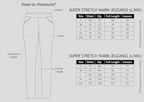 Image of GO COLORS Women Solid Super Stretch Warm Jeggings