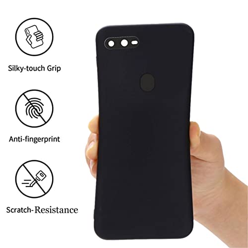 Image of A rtistque Back Cover Case for Oppo A7 / Oppo A5s with Camera Protection | Shockproof TPU | Stylish Protective Design | Slim Fit | Ultra Matte | Oppo A7 / Oppo A5s Back Cover - Black