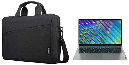 Image of Lenovo IdeaPad Slim 3 11th Gen Intel i3 15.6 inch FHD Thin & Light Laptop (8GB /512GB SDD /Windows 11 /MS Office 2021 /2Yr Warranty /Arctic Grey /1.65Kg), 82H802FJIN + 15.6 inch Laptop Briefcase