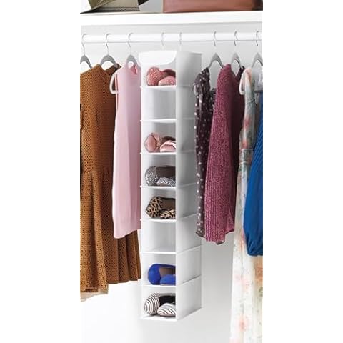 Whitmor 8-Shelf Hanging Shoe Organizer Cover