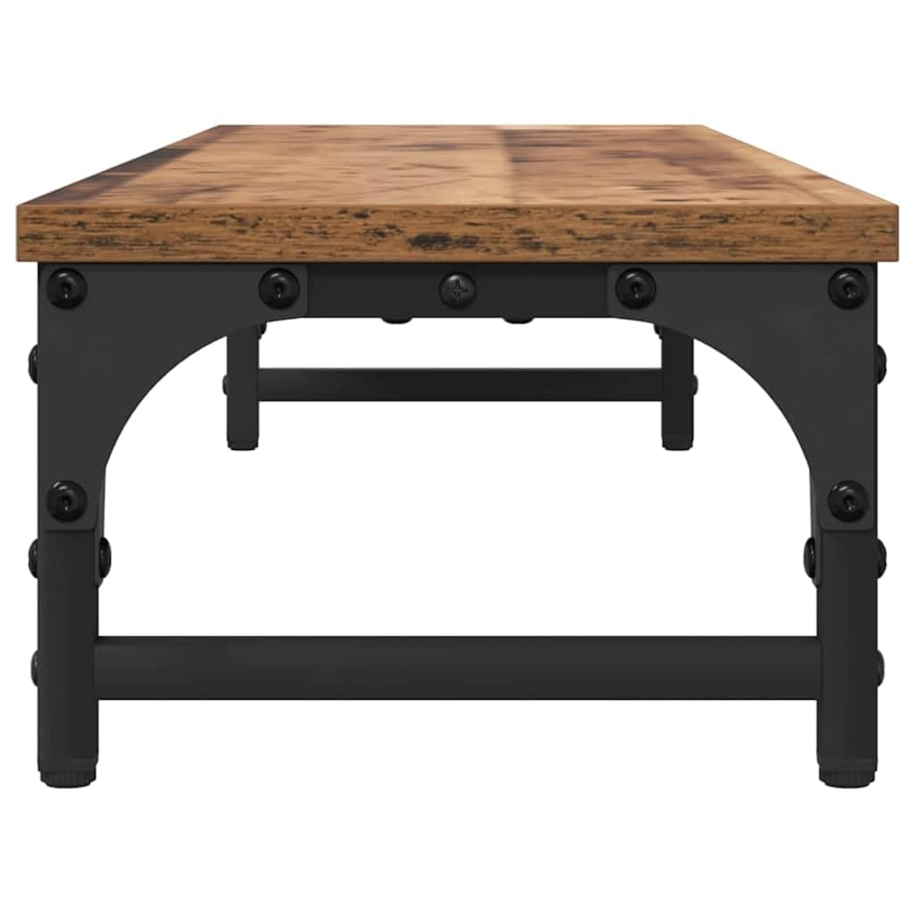 Supporto per monitor in legno anticato, 85 x 23 x 15,5 cm